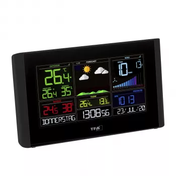 TFA VIEW BREEZE 35.8001.01 stație meteo Wi-Fi cu LCD color, prognoză 12-24 ore, albă