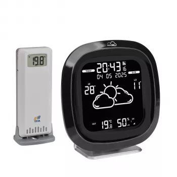 TFA TFAme 35.8102.01 stație meteo WLAN cu LCD color, Wi-Fi, control prin aplicație, prognoză profesională