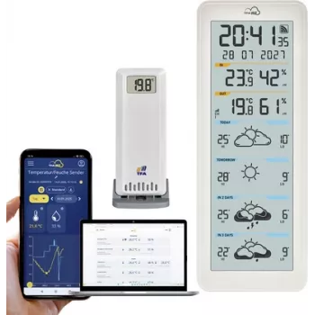 Stație meteo wireless WLAN TFA TFA.me ID-06 35.8108.02 cu prognoză pe 4 zile