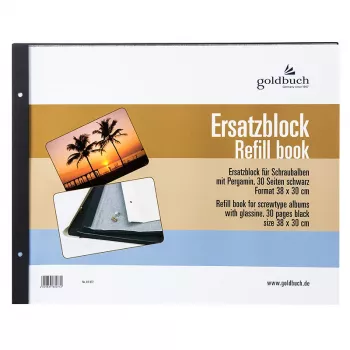 Goldbuch Bloc de completare 38x30 cm negru cu șuruburi 83077