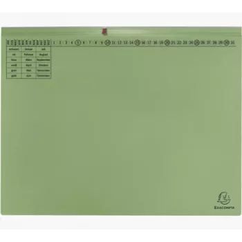 Exacompta 370225B Dosar de arhivare clasic - Carton - Verde - 320 g/m² - 265 x 316 mm - A4