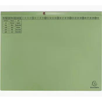 Exacompta 370425B Dosar cu mecanism A4 Carton Verde 320 g/m² Închidere metalică