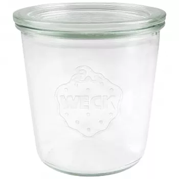 Borcan WECK 580ml set de 6 - borcane de conservat din sticlă transparentă cu capace, cleme și garnituri de cauciuc