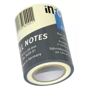 inFO Rolă de rezervă pentru note adezive Standard 5620-01 Galben 1 rolă