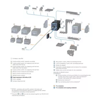 Limitator de supratensiune Siemens 3RT2916-1BD00 127-240VAC 150-250V pentru contactoare SIRIUS 3RT2