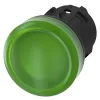 Siemens SIRIUS ACT 3SU1001-6AA40-0AA0 Lumină indicatoare LED verde 22mm rotundă 24V AC/DC conexiune cu șurub