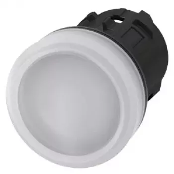 Siemens SIRIUS ACT 3SU1001-6AA60-0AA0 Lumină de semnalizare, lentilă albă, 24V LED, 22mm rotundă, conexiune cu șurub