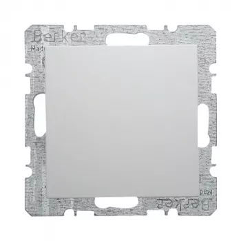 Capac orb Berker 6710098989 cu placă centrală, alb polar lucios