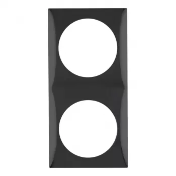 Ramă de acoperire Berker 2 module neagră lucioasă S.1/B.3/B.7 918262510