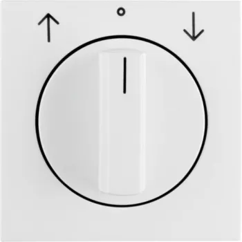 Placă centrală Berker 1080898900 cu buton rotativ pentru jaluzea S.1/B.x alb polar