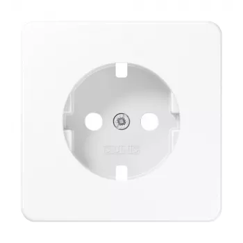 Placă centrală JUNG pentru priză SCHUKO (CD1520PLWW) alb alpin