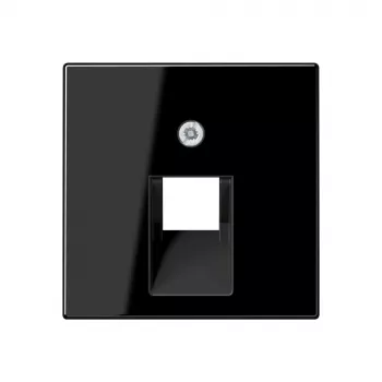 Capac JUNG A 569-1 BFPLUA SW pentru prize de date IAE/UAE, 1 x 8 pini, termoplast, seria A, negru
