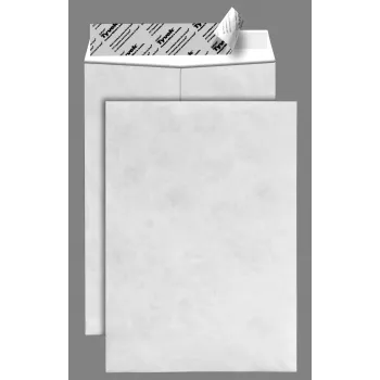Bong Tyvek Plic de expediere cu buzunar DIN C4 fără fereastră alb 20 buc - 55 g/m²