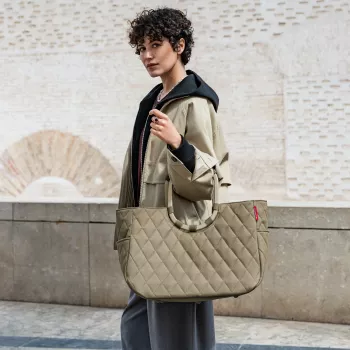 Geantă de cumpărături Reisenthel Loopshopper L Frame Rhombus olive (OR5047)