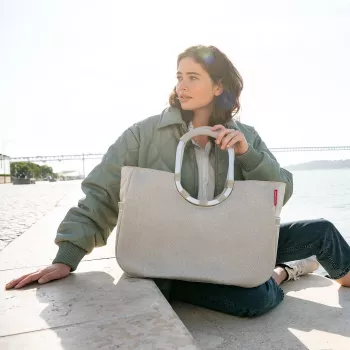 Geantă de cumpărături Reisenthel Loopshopper L Herringbone Sand