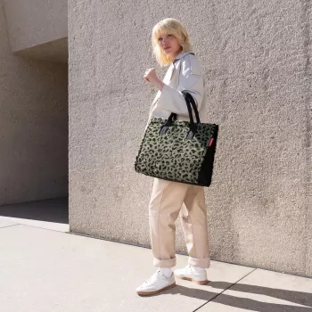Geantă de cumpărături Reisenthel Daily Shopper Teddy Leo Olive