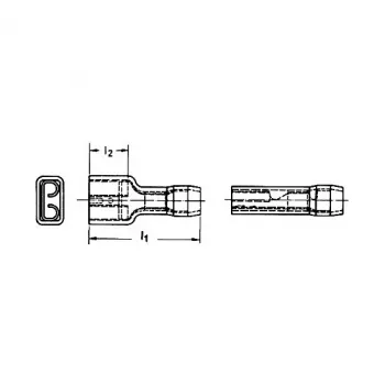 Klauke Flat Receptacle 4-6 mm² 750 V Uninsulated