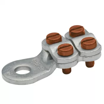 KLAUKE 586R10 Conector de sertizare de reducere, aluminiu la cupru, 50 mm² la 35 mm², cositorit, 46 mm