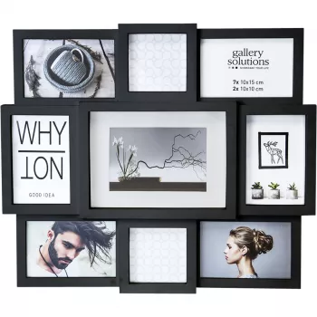 NIELSEN DESIGN Why Not Collage Rama foto din rășină neagră 8999334