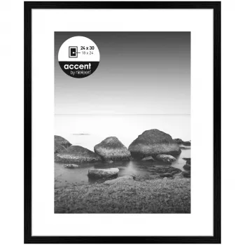 Ramă foto NIELSEN DESIGN Aura neagră 24x30 cm din lemn cu passepartout 1122000
