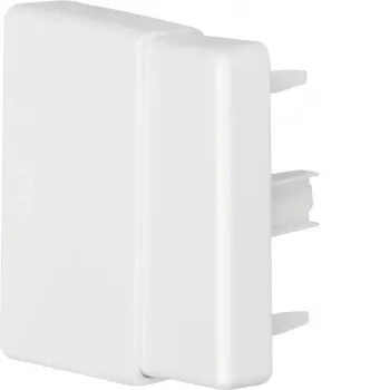 Hager LFF6006069016 Adjustable End Piece Traffic White (RAL 9016) for 60x60mm Trunking