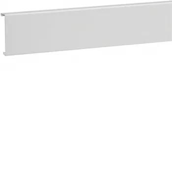 Capac canal pentru plintă Hager SL2008029016, PVC, 20x80 mm, alb trafic