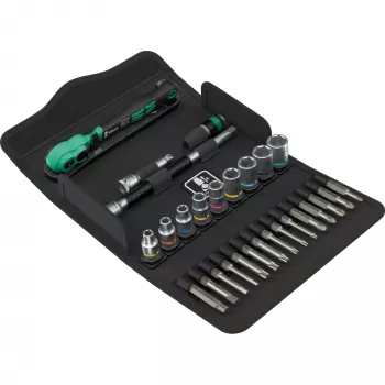 Set de chei cu clichet Wera 8100 SA 14 Zyklop Comfort 1/4 inch, 14 piese