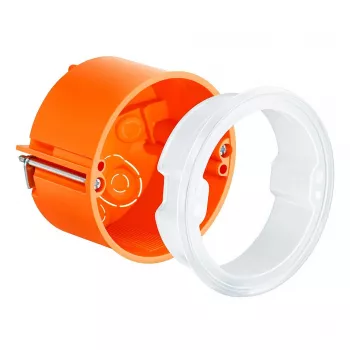 KAISER ELEKTRO 9075-01 74 mm x 74 mm x 50 mm Cutie de aparat îngropată pentru perete gol/gips-carton, fără halogen, IP20