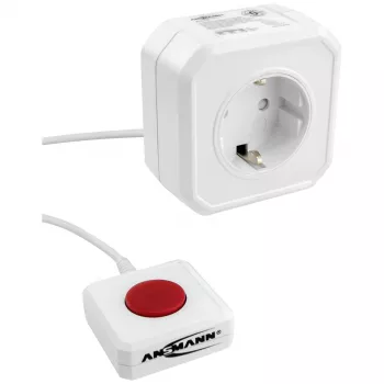 ANSMANN 1260-0002 Priză economisitoare de energie albă ștecher Schuko 1 bucată