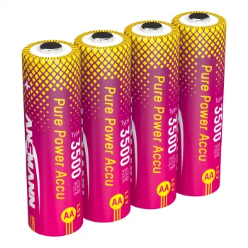 ANSMANN PurePower 3500 AA 1,5 V acumulatori Li-Ion, 3500 mAh, pachet de 4 (1312-0042)