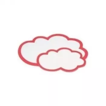 Cartonașe de moderare magnetoplan Cloud Large, 620 x 370 mm, alb/roșu (111152004)