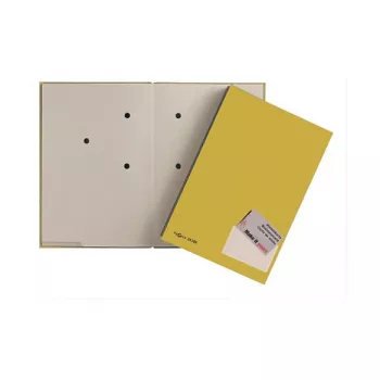 Mapă de semnătură PAGNA A4 galbenă 1 buzunar suport pentru cărți de vizită 240x310 mm
