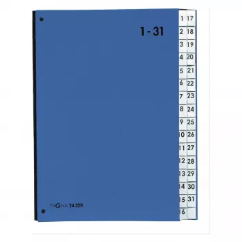 Sortator de birou PAGNA 32 compartimente - A4 - carton - albastru - format vertical - 340 mm - 40 mm