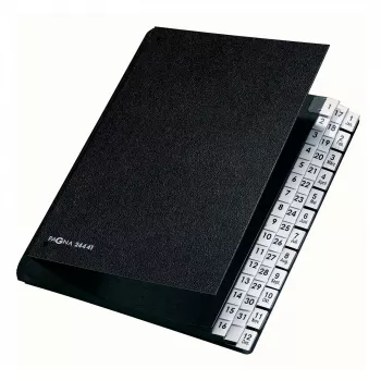Organizator de birou PAGNA Classic 44 compartimente - A4 - negru - format vertical - 265 x 55 x 340 mm
