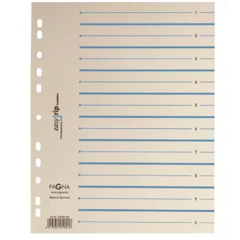 Separatoare de index PAGNA Easy Rip A4 100 coli bej, carton perforat cu 4 găuri 160 g/m²