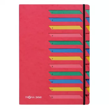 Mapă organizator Pagna 24141-01 A4, 12 compartimente, roșie