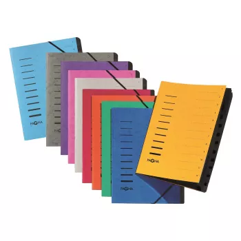Mapă de ordonare Pagna 40058-10 cu 7 compartimente 1–7, A4, vinete