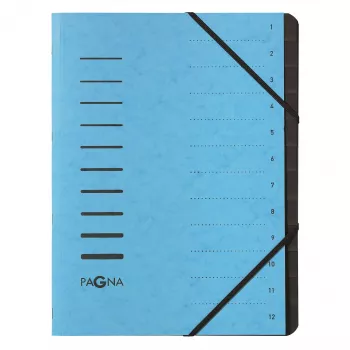 Pagna 40059-18 Ordnungsmappe 12-Compartment Organiser, A4, Light Blue