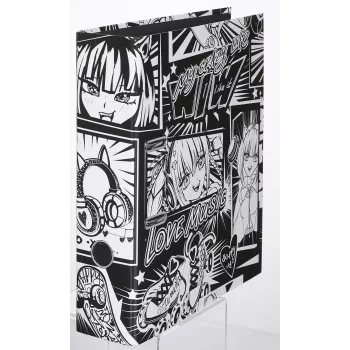 Mapă cu inele Falken Manga Black and White 8,0 cm DIN A4