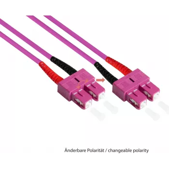Cablu patch fibră optică Good Connections duplex OM4 (multimod 50/125) SC/ST - 7,5 m