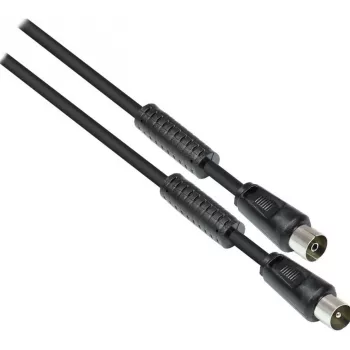Cablu de antenă TV GoodConnections, ștecher coaxial la mufă coaxială (nichelat), 2x miez de ferită, ecranare dublă, clasa A, 9,5 m