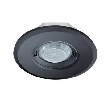 ESYLUX MD-FLAT 360i/8 ROUND BLACK Detector de mișcare PIR de tavan 360° 8m prezență 24m mișcare