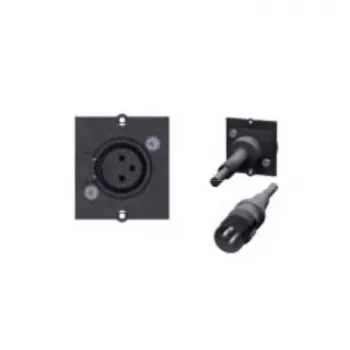 Placă frontală modulară Bachmann Snap-In, XLR mamă cu 3 pini, negru