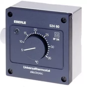 Termostat de cameră Eberle Controls AZT-A 524 510 - negru - IP54 - 5-35°C - 230V AC