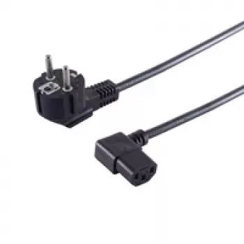 S CONN Maximum Connectivity cablu de alimentare 90° cotit CEE 7/7 la C13 1,8m negru