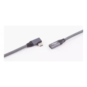 Cablu prelungitor USB 3.2 ShiverPeaks, cotit la 90°, Type-A tată la mamă, 0,25 m, negru