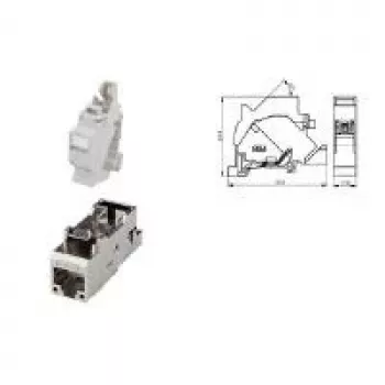 Priză pentru șină DIN RJ-45 Telegärtner gri deschis RAL 7035 J00023A0205