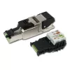 Conector RJ45 MFP8 Cat.6a (Deep) Telegärtner, T568A cu capac de protecție împotriva prafului premontat, carcasă robustă din zinc turnat - 1 bucată (J00026A2004)