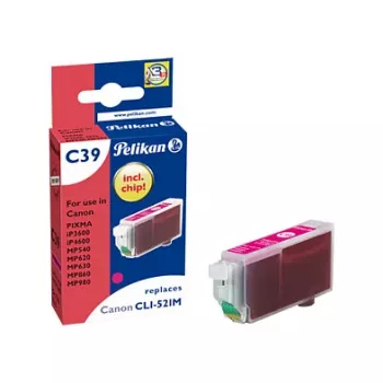 Cartuș de cerneală compatibil Pelikan pentru Canon CLI-521M magenta 9ml