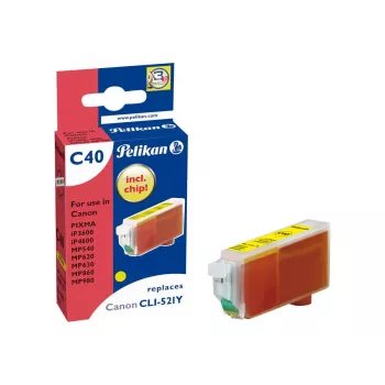 Cartuș de cerneală compatibil Pelikan pentru Canon CLI-521Y galben